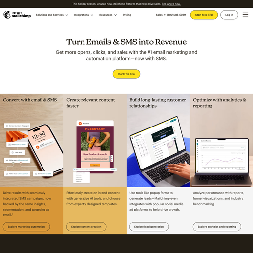 mailchimp.com homepage in Nov 2025